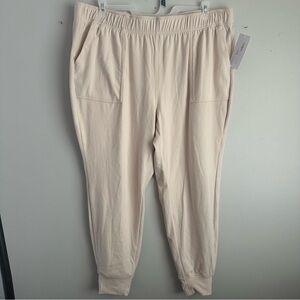 2X Yogalicious lux joggers crystal gray fleece women’s 2xl nwt